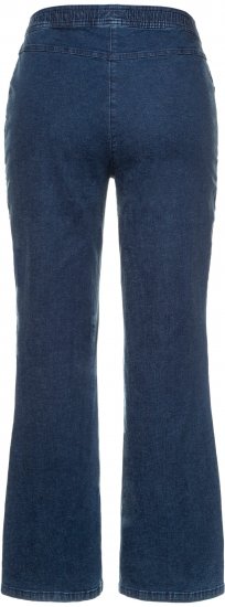 Ulla Popken Wide Leg Elastic Waist Mary Fit Marlene Stretch Jeans Denim Blue - Traperice & Hlače u Velikim Veličinama – Plus Size - 