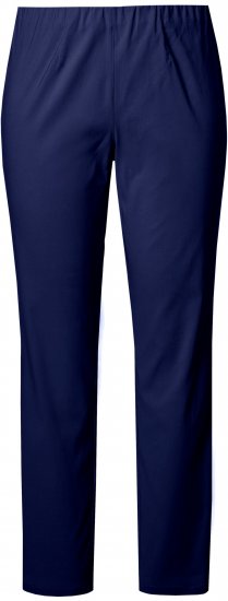 Ulla Popken Bengaline Slim Leg Sienna Fit Elastic Waist Pants Blue - Traperice & Hlače u Velikim Veličinama – Plus Size - 