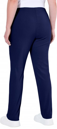 Ulla Popken Bengaline Slim Leg Sienna Fit Elastic Waist Pants Blue - Traperice & Hlače u Velikim Veličinama – Plus Size - 