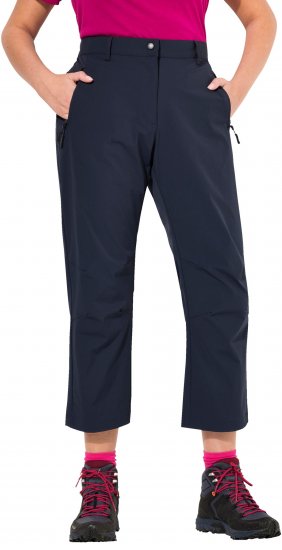 Ulla Popken Functional Sport Quick Dry Stretch Crop Pants Navy Blue - Traperice & Hlače u Velikim Veličinama – Plus Size - 