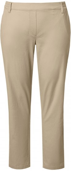 Ulla Popken Chino Elastic Waist Stretch Cotton Pants Brown - Traperice & Hlače u Velikim Veličinama – Plus Size - 