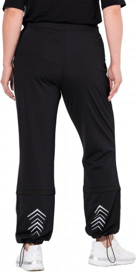 Ulla Popken Zip Off Reflective Detail Funtional Powerstretch Pants Black - Traperice & Hlače u Velikim Veličinama – Plus Size - 