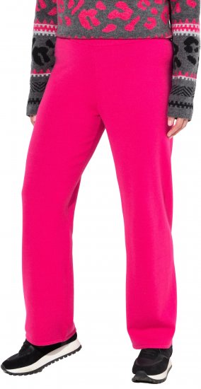 Ulla Popken Fine Sweater Knit Wide Leg Pants Red - Traperice & Hlače u Velikim Veličinama – Plus Size - 