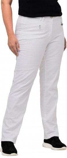 Ulla Popken Summer Pants Mony Snow White - Traperice & Hlače u Velikim Veličinama – Plus Size - 