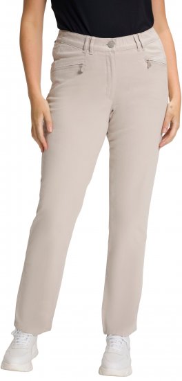 Ulla Popken Summer Pants Mony Beige - Traperice & Hlače u Velikim Veličinama – Plus Size - 