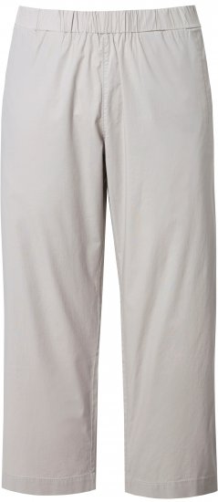 Ulla Popken Wide Leg Ruby Fit Stretch Chino Pants Pebble - Traperice & Hlače u Velikim Veličinama – Plus Size - 