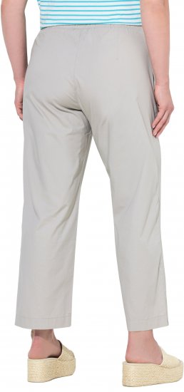 Ulla Popken Wide Leg Ruby Fit Stretch Chino Pants Pebble - Traperice & Hlače u Velikim Veličinama – Plus Size - 