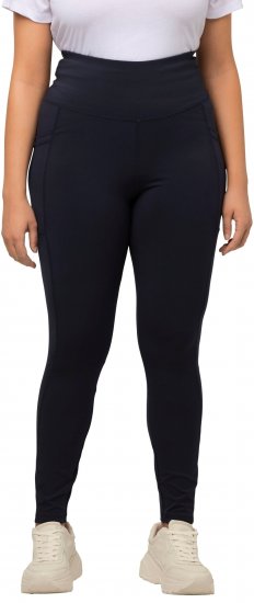 Ulla Popken High Waist Quick Dry Recycled Stretch Leggings Grey - Traperice & Hlače u Velikim Veličinama – Plus Size - 
