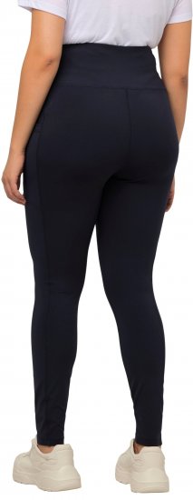 Ulla Popken High Waist Quick Dry Recycled Stretch Leggings Grey - Traperice & Hlače u Velikim Veličinama – Plus Size - 