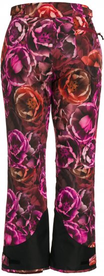 Ulla Popken Hyprar Rose Print Fully Lined Ski Pants Orange - Traperice & Hlače u Velikim Veličinama – Plus Size - 