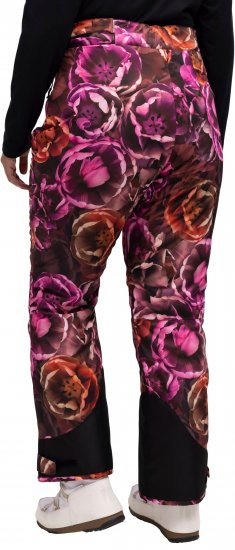 Ulla Popken Hyprar Rose Print Fully Lined Ski Pants Orange - Traperice & Hlače u Velikim Veličinama – Plus Size - 