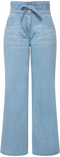 Ulla Popken Soft Denim Wide Leg Jeans Blue Denim - Traperice & Hlače u Velikim Veličinama – Plus Size - 