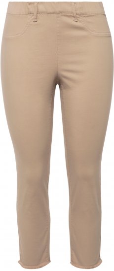 Ulla Popken Stretch Blend Bengaline Pants Dark Putty - Traperice & Hlače u Velikim Veličinama – Plus Size - 