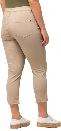 Ulla Popken Stretch Blend Bengaline Pants Dark Putty - Traperice & Hlače u Velikim Veličinama – Plus Size - 