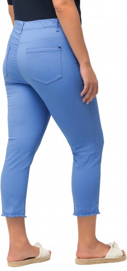 Ulla Popken Stretch Blend Bengaline Pants Blue - Traperice & Hlače u Velikim Veličinama – Plus Size - 