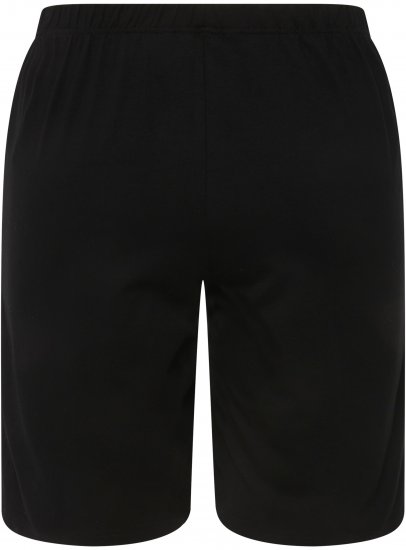 Ulla Popken Stretch Knit Bermuda Shorts Black - Traperice & Hlače u Velikim Veličinama – Plus Size - 