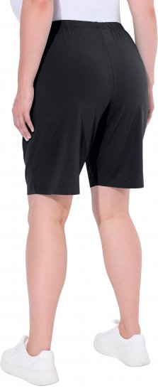 Ulla Popken Stretch Knit Bermuda Shorts Black - Traperice & Hlače u Velikim Veličinama – Plus Size - 