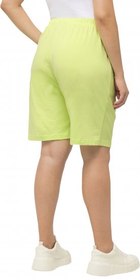 Ulla Popken Stretch Knit Bermuda Shorts Green - Traperice & Hlače u Velikim Veličinama – Plus Size - 