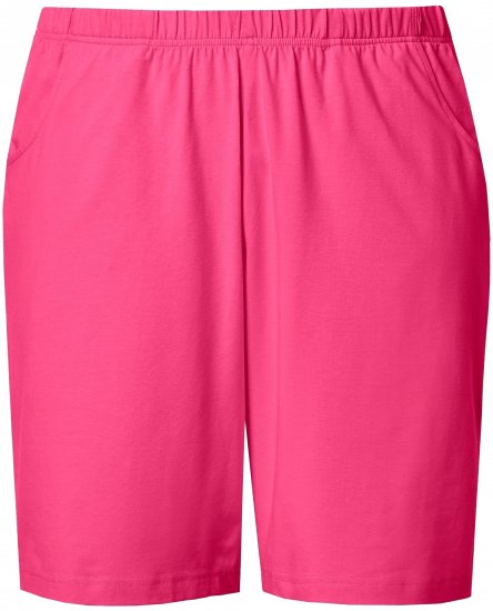 Ulla Popken Stretch Knit Bermuda Shorts Red - Traperice & Hlače u Velikim Veličinama – Plus Size - 