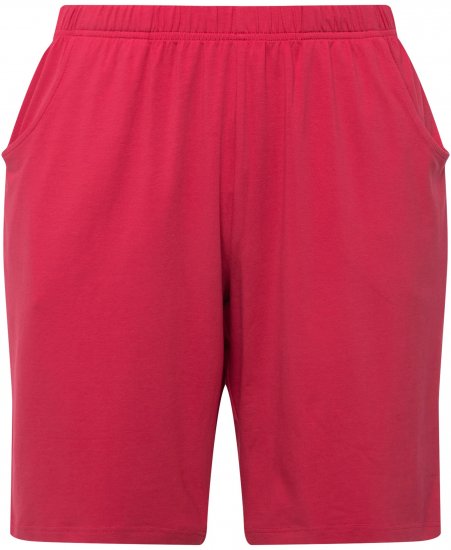 Ulla Popken Stretch Knit Bermuda Shorts Red - Traperice & Hlače u Velikim Veličinama – Plus Size - 