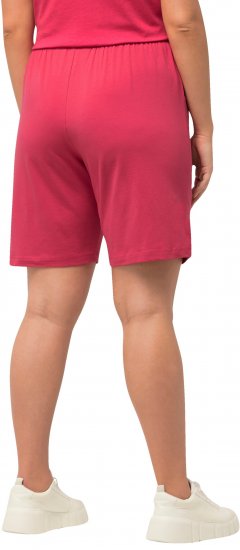 Ulla Popken Stretch Knit Bermuda Shorts Red - Traperice & Hlače u Velikim Veličinama – Plus Size - 