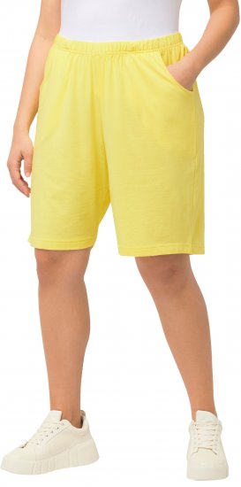Ulla Popken Stretch Knit Bermuda Shorts Orange - Traperice & Hlače u Velikim Veličinama – Plus Size - 