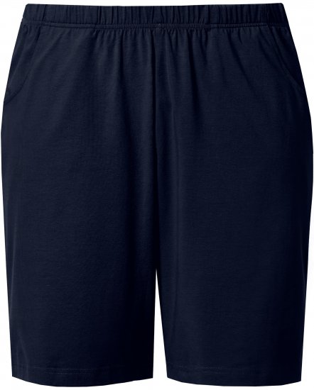 Ulla Popken Stretch Knit Bermuda Shorts Blue - Traperice & Hlače u Velikim Veličinama – Plus Size - 