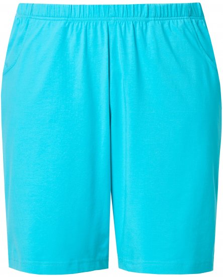 Ulla Popken Stretch Knit Bermuda Shorts Blue - Traperice & Hlače u Velikim Veličinama – Plus Size - 