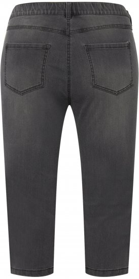 Ulla Popken Basic Capri Sarah Fit Jeans Gray - Traperice & Hlače u Velikim Veličinama – Plus Size - 