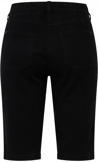 Ulla Popken Basic Denim Mandy Bermuda Shorts Black - Traperice & Hlače u Velikim Veličinama – Plus Size - 