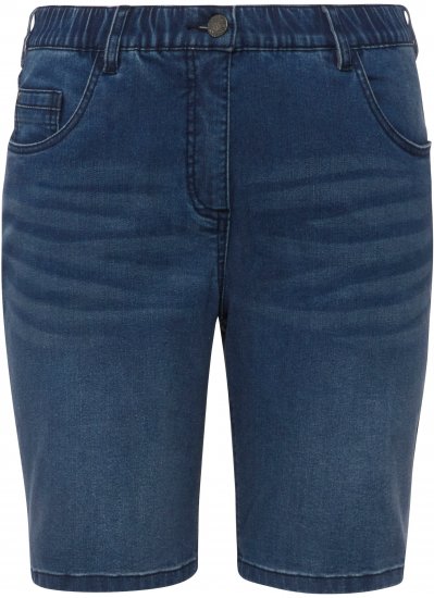 Ulla Popken Basic Denim Mandy Bermuda Shorts Light Blue Denim - Traperice & Hlače u Velikim Veličinama – Plus Size - 