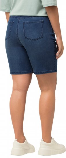 Ulla Popken Basic Denim Mandy Bermuda Shorts Light Blue Denim - Traperice & Hlače u Velikim Veličinama – Plus Size - 