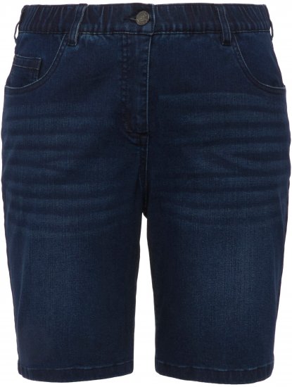 Ulla Popken Basic Denim Mandy Bermuda Shorts Blue Denim - Traperice & Hlače u Velikim Veličinama – Plus Size - 