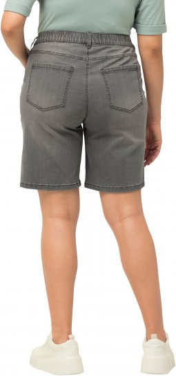 Ulla Popken Basic Denim Mandy Bermuda Shorts Denim Blue - Traperice & Hlače u Velikim Veličinama – Plus Size - 