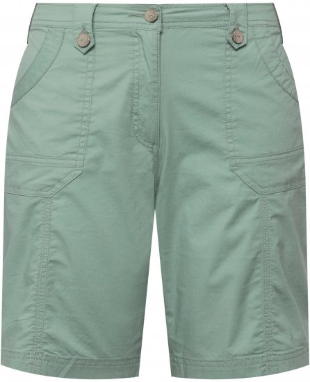 Ulla Popken Cargo Bermuda Shorts Light Moss Green - Traperice & Hlače u Velikim Veličinama – Plus Size - 