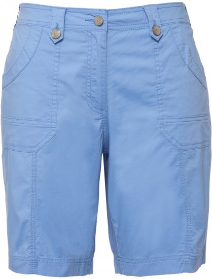 Ulla Popken Cargo Bermuda Shorts Cloud Blue - Traperice & Hlače u Velikim Veličinama – Plus Size - 