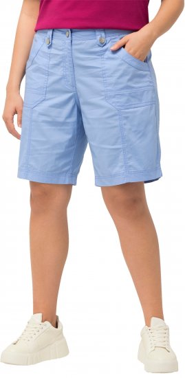 Ulla Popken Cargo Bermuda Shorts Cloud Blue - Traperice & Hlače u Velikim Veličinama – Plus Size - 