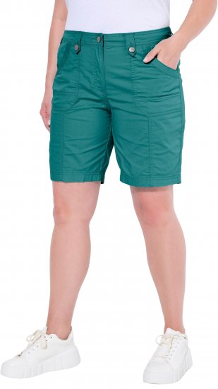 Ulla Popken Cargo Bermuda Shorts Teal - Traperice & Hlače u Velikim Veličinama – Plus Size - 