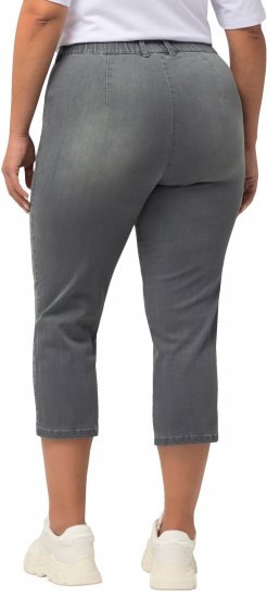 Ulla Popken Cropped Stretch Blend Mony Jeans Denim Blue - Traperice & Hlače u Velikim Veličinama – Plus Size - 