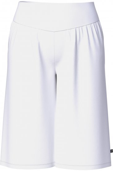 Ulla Popken Wide Leg Flared Bermuda Shorts White - Traperice & Hlače u Velikim Veličinama – Plus Size - 