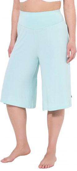 Ulla Popken Wide Leg Flared Bermuda Shorts Blue - Traperice & Hlače u Velikim Veličinama – Plus Size - 