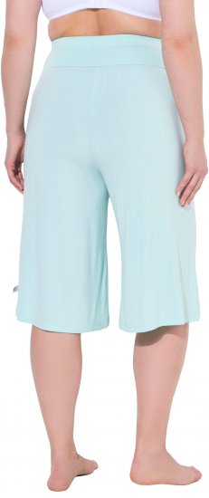 Ulla Popken Wide Leg Flared Bermuda Shorts Blue - Traperice & Hlače u Velikim Veličinama – Plus Size - 