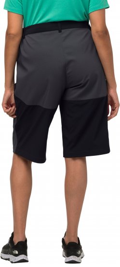 Ulla Popken Water Repellent Nordic Walking Shorts Black - Traperice & Hlače u Velikim Veličinama – Plus Size - 