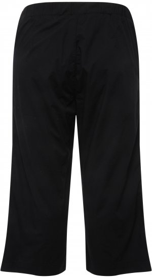 Ulla Popken Cropped Ruby Fit Pants Black - Traperice & Hlače u Velikim Veličinama – Plus Size - 