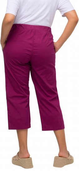 Ulla Popken Cropped Ruby Fit Pants Magnolia Red - Traperice & Hlače u Velikim Veličinama – Plus Size - 