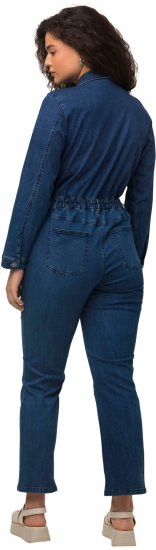 Ulla Popken Denim Boiler Suit Blue Denim - Traperice & Hlače u Velikim Veličinama – Plus Size - 