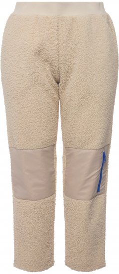 Ulla Popken Teddy Fleece Knee Patch Pants Beige - Traperice & Hlače u Velikim Veličinama – Plus Size - 