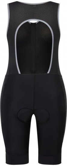 Ulla Popken Padded Cycling Zip Front Bodysuit Black - Traperice & Hlače u Velikim Veličinama – Plus Size - 