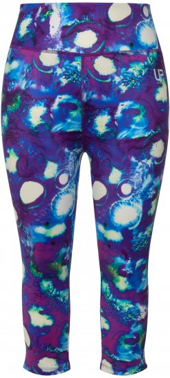 Ulla Popken Neon Bubble Quick Dry Leggings Blue - Traperice & Hlače u Velikim Veličinama – Plus Size - 