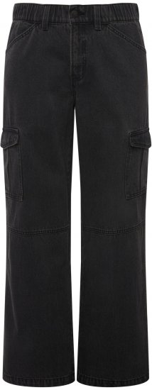 Ulla Popken Mandy Cargo Jeans Black - Traperice & Hlače u Velikim Veličinama – Plus Size - 